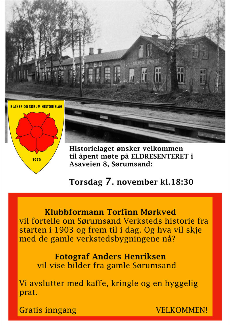 Velkommen til åpent møte om Sørumsand Verksted